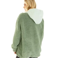 Discount Dame Myla Fleecetøj Grøn Dame Hættetrøjer Og Sweatshirts·Hættetrøjer|Jakker Og Frakker·Fleecetøj