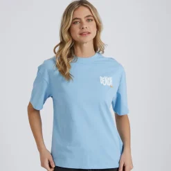 New Dame Nanala T-shirt Lyseblå Dame Overdele·T-Shirts|Overdele·Overdele