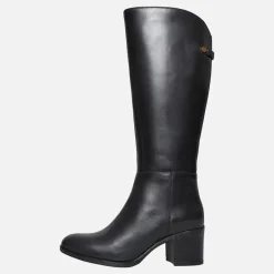 Clearance Dame Nieuwe Kniehoge Laarzen Zwart Dame Støvler|Støvler