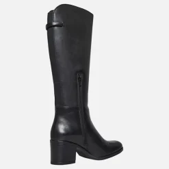 Clearance Dame Nieuwe Kniehoge Laarzen Zwart Dame Støvler|Støvler