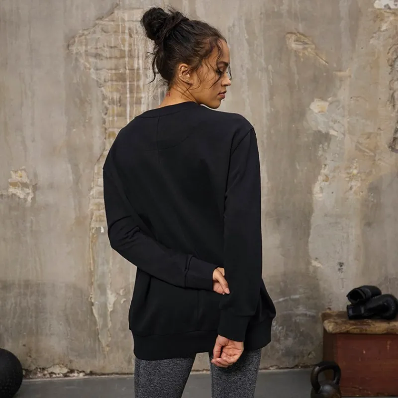 New Dame Oversized Crew Neck Sweatshirt Black Beauty Dame Hættetrøjer Og Sweatshirts·Sweatshirts