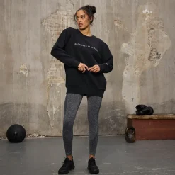 New Dame Oversized Crew Neck Sweatshirt Black Beauty Dame Hættetrøjer Og Sweatshirts·Sweatshirts