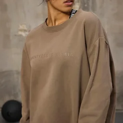 Dame Oversized Crew Neck Sweatshirt Fossil Dame Hættetrøjer Og Sweatshirts·Sweatshirts