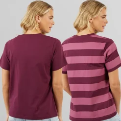 New Dame Oxbow 2 Pak T-shirts Blomme/​Rosebud Dame Overdele·T-Shirts
