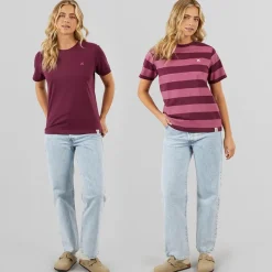 New Dame Oxbow 2 Pak T-shirts Blomme/​Rosebud Dame Overdele·T-Shirts