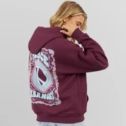 Best Dame Peace & Harmony Hættetrøje Blomme Dame Hættetrøjer Og Sweatshirts·Hættetrøjer