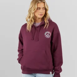 Best Dame Peace & Harmony Hættetrøje Blomme Dame Hættetrøjer Og Sweatshirts·Hættetrøjer