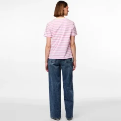 Online Dame Ria Stribet T-shirt Pastel Lavender Dame Overdele·T-Shirts|Overdele·Overdele