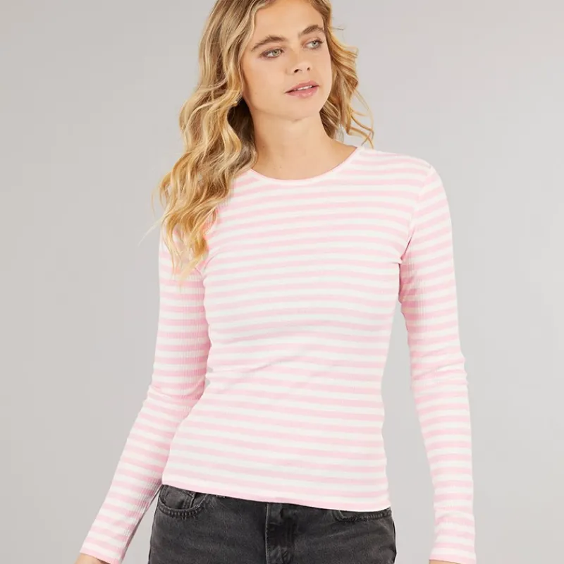 Dame Ruka Langærmet Top Roseate Spoonbill Dame Overdele·T-Shirts|Overdele·Overdele
