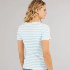 New Dame Ruka T shirt Cashmere Blue Dame Overdele·T-Shirts|Overdele·Overdele