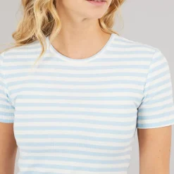 New Dame Ruka T shirt Cashmere Blue Dame Overdele·T-Shirts|Overdele·Overdele