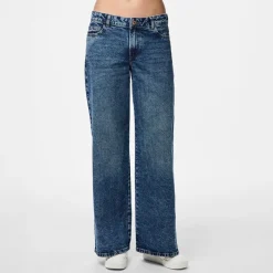 Outlet Dame Selma vide bukser Medium Blue Denim Dame Jeans, Bukser Og Leggings·Jeans