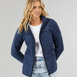 Best Dame Sherpa Fleece Jakke Blå Dame Jakker Og Frakker·Fleecetøj|Hættetrøjer Og Sweatshirts·Fleecetøj