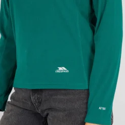 Dame Shiner 1/​2 lynlås Mikro Fleece Teal Dame Udendørs|Jakker Og Frakker·Fleecetøj