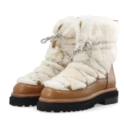 Clearance Damesko Sandra Snøvestøvler Off White Dame Støvler|Støvler