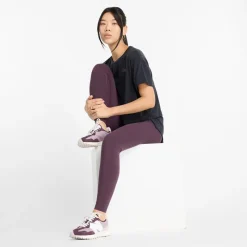 Hot Dame Slanke NB Dry Højtaljede Tætsiddende Leggings Blomme Brun Dame Sport Træningsbukser|Træning