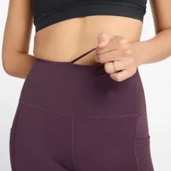 Hot Dame Slanke NB Dry Højtaljede Tætsiddende Leggings Blomme Brun Dame Sport Træningsbukser|Træning