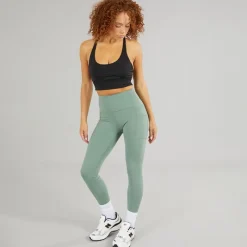 Outlet Dame Sleek NBDry Lomme Højtaljede Tætsiddende Leggings Mørk Enebær Dame Sport Træningsbukser|Træning