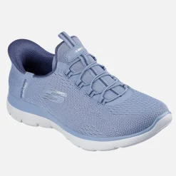 Clearance Dame slip-in Summits sneakers Blå Dame Sneakers|Sneakers