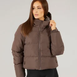 Best Dame Storm Cuff Kort Puffer Jakke Kaffe Dame Jakker Og Frakker·Jakker Og Frakker