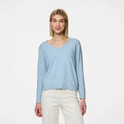 Sale Dame striktrøje V hals Cashmere Blue Dame Trøjer Og Cardigans·Trøjer