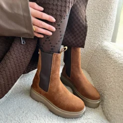 New Dame Suede 22 Støvler 099 Army W/​Brown Sole Dame Støvler|Støvler