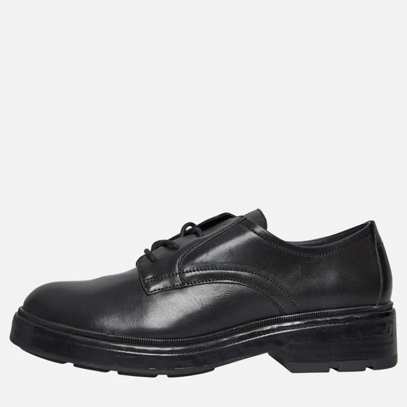 Hot Dame Swelen Chunky Oxford Sko Sort Dame Sko|Sko