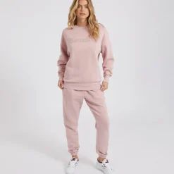 Dametøj Dera Træningssæt Vasket Mørk Rosa Dame Træningsdragter Og Joggingbukser·Træningssæt