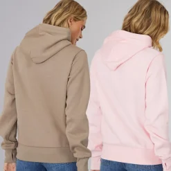 Clearance Dame To Pak Hættetrøjer Lys Pink Mørk Taupe Dame Hættetrøjer Og Sweatshirts·Hættetrøjer