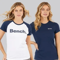 Online Dame T-shirts Nerissa Topak Hvid/​Blå Dame Multipakker·Overdele|Overdele·T-Shirts