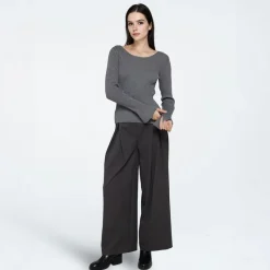 New Dame Twusti Sweater 960M Grey Melange Dame Trøjer Og Cardigans·Trøjer|Overdele·Overdele