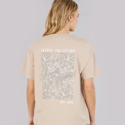 Online Dame Yerra T-shirt Taupe Dame Overdele·T-Shirts|Overdele·Overdele