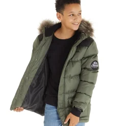 Discount Drenge Axel Paddet Parka Khaki Jakker Og Frakker