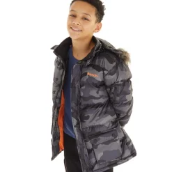 Hot Drenge Calcott Jakke Sort Digi Camo Jakker Og Frakker