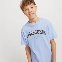 Discount Drenge Caleb Varsity T-shirt Chambray Blå T-Shirts Og Undertrøjer