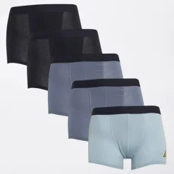 Discount Drenge Fem Pak Boksershorts Marineblå/​Blå Stål/​Blå Undertøj|Multipakker