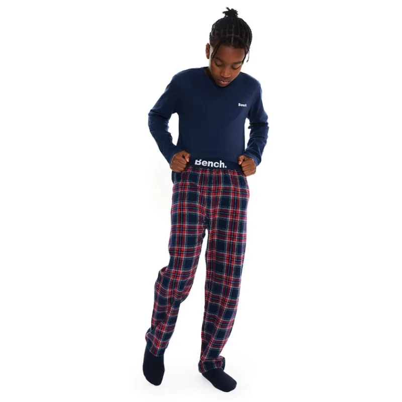 New Drenge Folau Flanel Check Lounge Bukser Blå/Rød/Hvid/Gul Check Flanel Nattøj|Nattøj