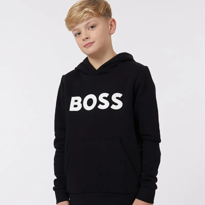 Outlet Drenge Hoodie Sort Hættetrøjer Og Sweatshirts