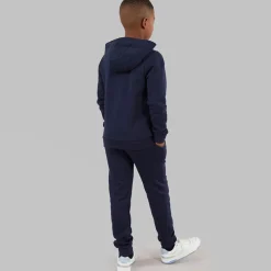 Hot Drenge Hættetrøje Og Joggingbukser Træningsdragt Sæt Navy Træningsdragter