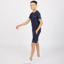Hot Drenge Jaxon Sæt Blå Shorts|Sæt