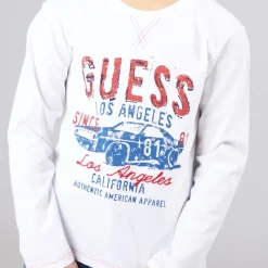 Online Drenge langærmet T-shirt Pure White T-Shirts Og Undertrøjer