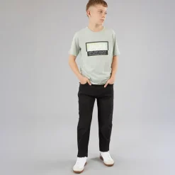 Discount Drenge lige jeans sort vasket Jeans Og Bukser