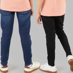New Drenge Lige To Pak Jeans Mørk Vask/​Sort Multipakker|Jeans Og Bukser