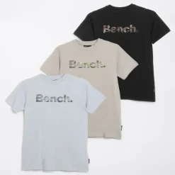 Best Drenge Lockin Tre Pak T-shirts Frost Grey/​Sort/​Blue Aura Multipakker|T-Shirts Og Undertrøjer