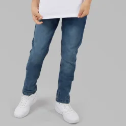 Clearance Drenge slim fit jeans mellemblå Jeans Og Bukser