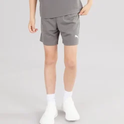 Clearance Drenge teamRISE Trænings Shorts Smoked Pearl / Hvid Tøj|Shorts