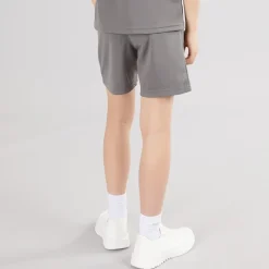 Clearance Drenge teamRISE Trænings Shorts Smoked Pearl /​ Hvid Tøj|Shorts