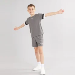 Clearance Drenge teamRISE Trænings Shorts Smoked Pearl /​ Hvid Tøj|Shorts