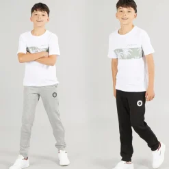New Drenge Thomas Joggingbukser 2-pak Lys grå Melange/​Sort Multipakker