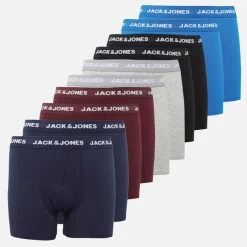 Hot Drenge ti pak boxer trunks sort/​navy/​lysegrå melange/​port/​koboltblå Sort/​Navy/​Lmg/​ Port/​Cobalt Blue Undertøj|Multipakker